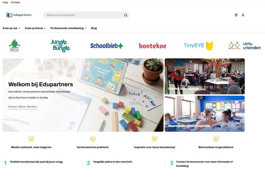 Edupartners heeft de eerste tien aanbieders aangesloten