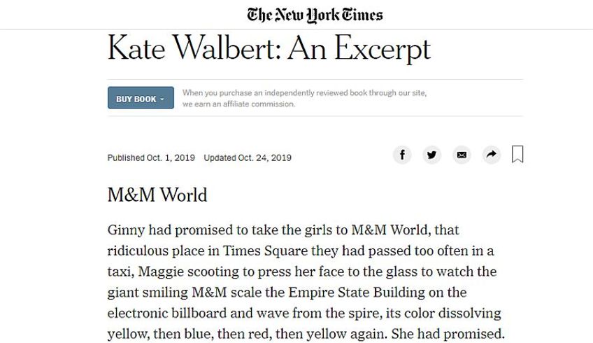 New York Times biedt fragmenten van eerste hoofdstuk bij recensies