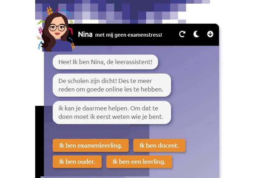 Chatbot Nina helpt eindexamenleerlingen, docenten en ouders