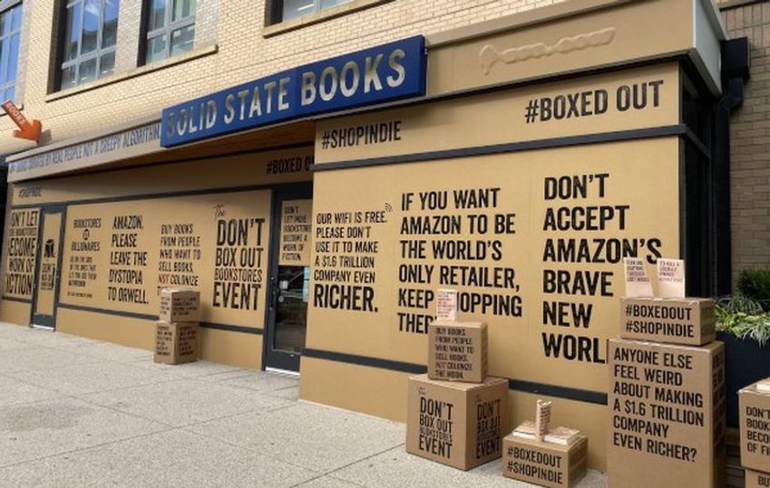 Boekverkopers USA starten actie tegen kopen bij Amazon: Boxed Out