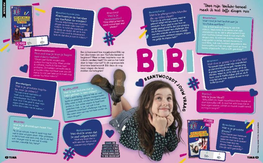 Lezeressen Tina maken samen een speciale editie van hun tijdschrift