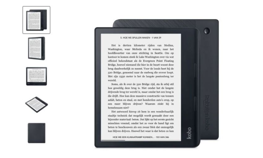 Met Kobo Sage kun je lezen, schrijven en luisteren