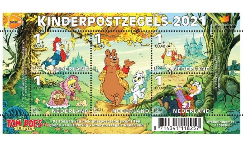 Tom Poes en heer Bommel op Kinderpostzegels 2021