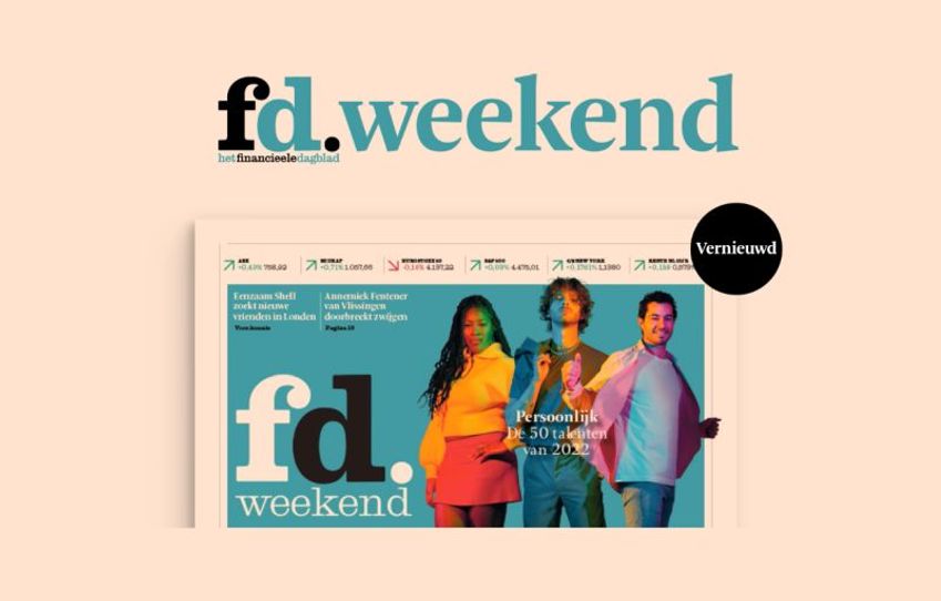 Het FD vernieuwt de zaterdagkrant: restyling en introductie Voor.kennis