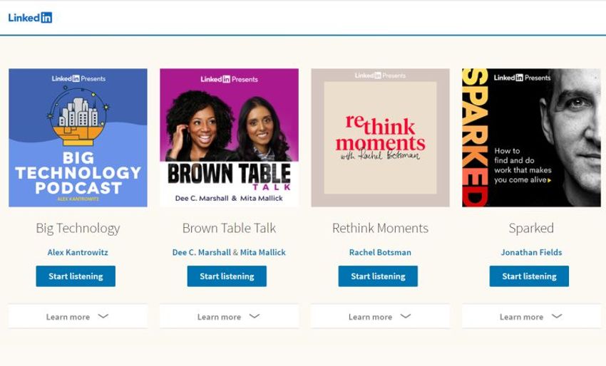 LinkedIn start eigen podcast-netwerk