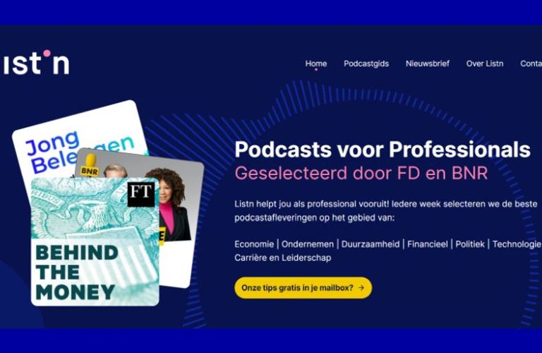 FD Mediagroep lanceert Listn, podcastplatform voor professionals