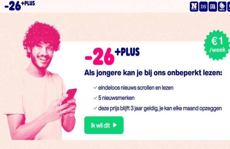 Mediahuis lanceert abonnement speciaal voor jongeren: -26plus