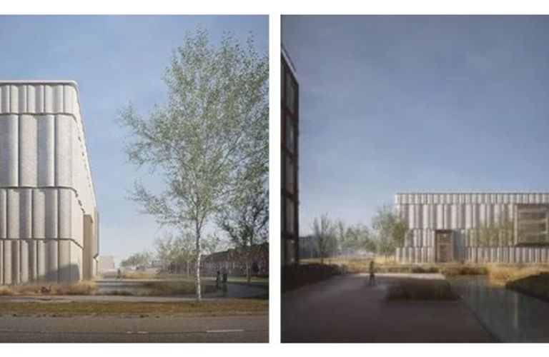 Eerste schetsen nieuwe boekenmagazijn KB