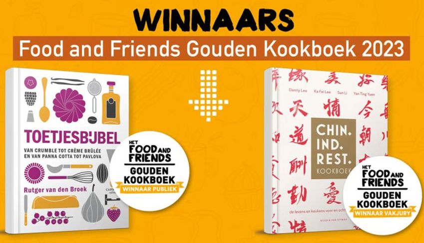 Chin. Ind. Rest. Kookboek wint Food and Friends Gouden Kookboek vakjuryprijs.