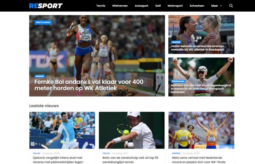 Mediahuis lanceert volledig AI-gedreven sportsite Resport.nl