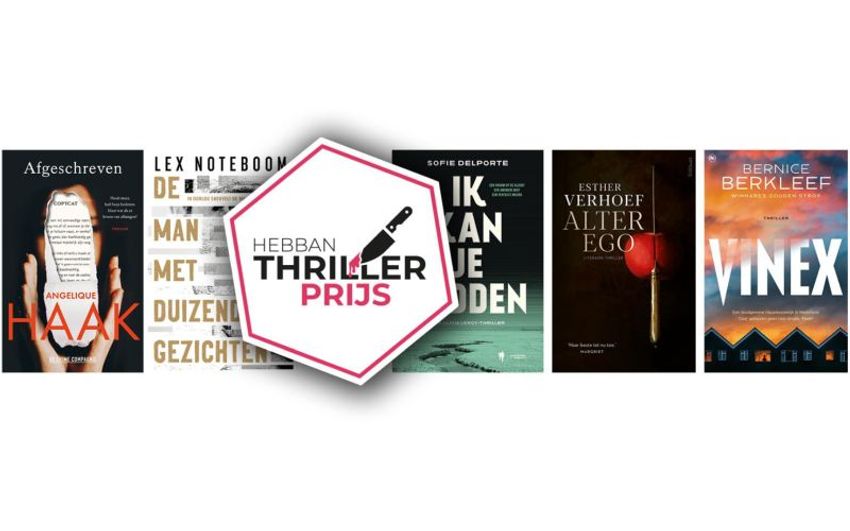 De shortlist van de Hebban Thrillerprijs 2024 is bekend
