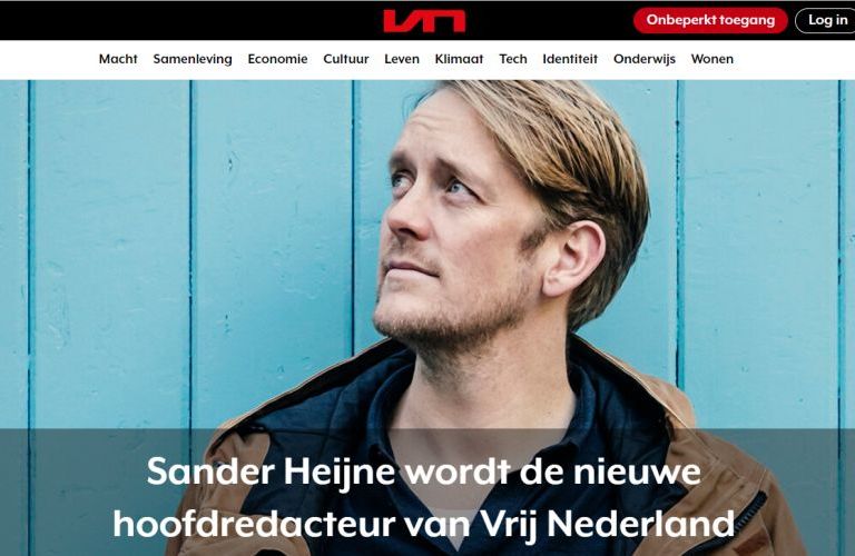 Vrij Nederland zelfstandig verder onder leiding van Sander Heijne