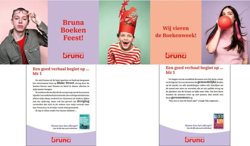 Bruna viert de Boekenweek met ‘eerste bladzijde’-campagne en BoekenFeest