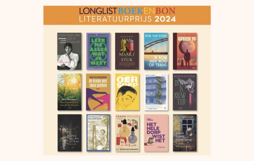Longlist Boekenbon Literatuurprijs 2024 bekend 