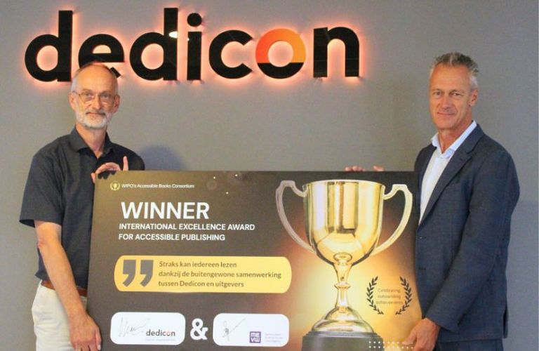 Dedicon wint prestigieuze award voor toegankelijk publiceren