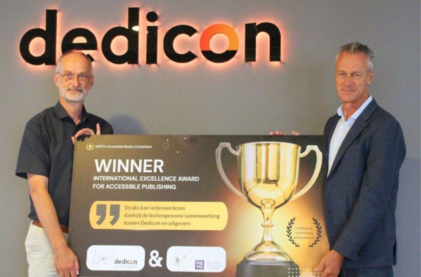 Dedicon wint prestigieuze award voor toegankelijk publiceren