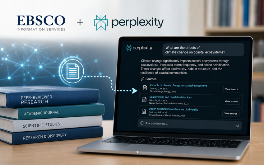 EBSCO en Perplexity koppelen AI-antwoorden aan wetenschappelijke bronnen