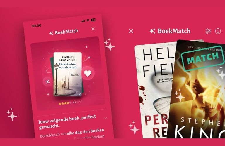 Hebban lanceert ‘Tinder voor boeken’: BoekMatch