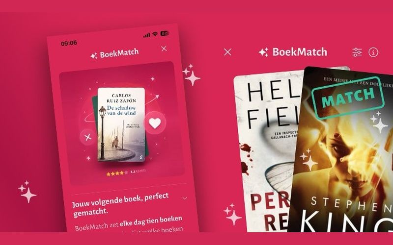 Hebban lanceert ‘Tinder voor boeken’: BoekMatch
