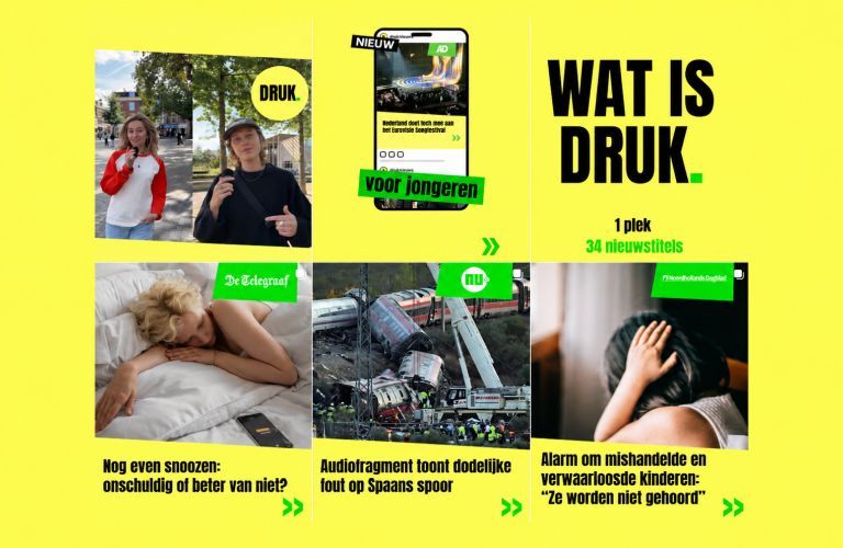 Nieuwsmedia lanceren gezamenlijk jongerenkanaal DRUK