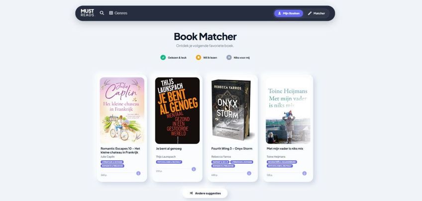 MustReads introduceert Book Matcher