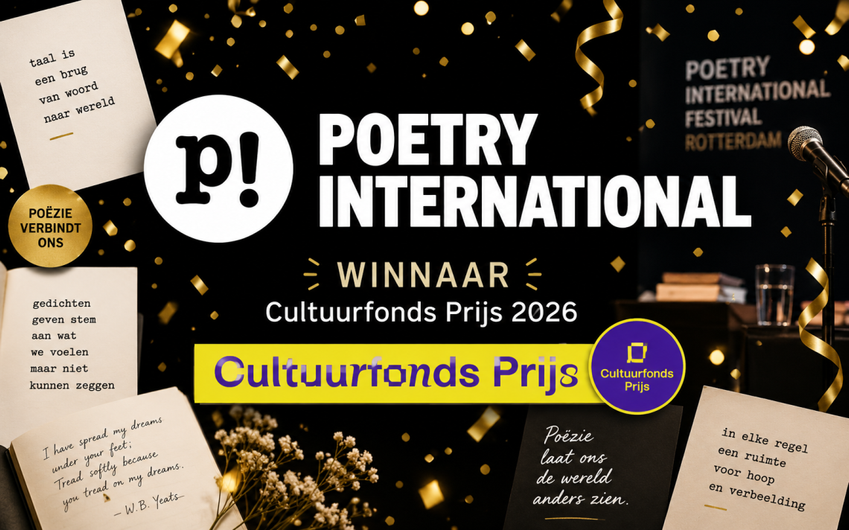 Poetry International wint Cultuurfonds Prijs 2026