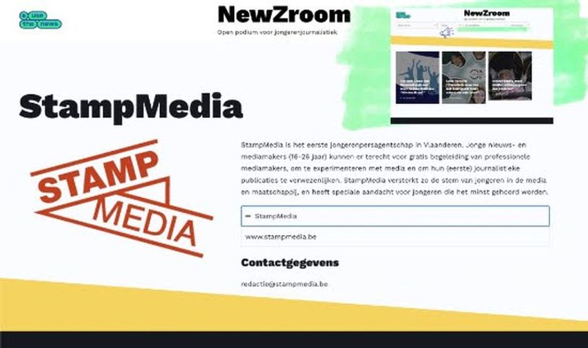 Vlaamse StampMedia partner in jongerenplatform NewZroom van #UseTheNews