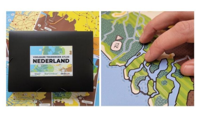 Voelbare Tekeningen Atlas maakt de wereld tastbaar