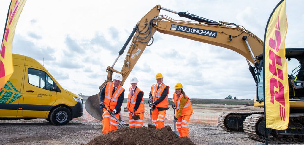 DHL UK begint aan de bouw van nieuwe hub van 230 miljoen pond 