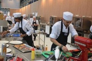 Topstudenten horeca tijdens de Horecava wedstrijden