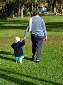 oma en kleinkind