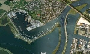 De Maas bij Wessem (bron: Google maps)