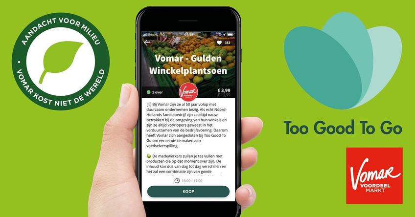 Ook Vomar sluit winkels aan bij Too Good To Go