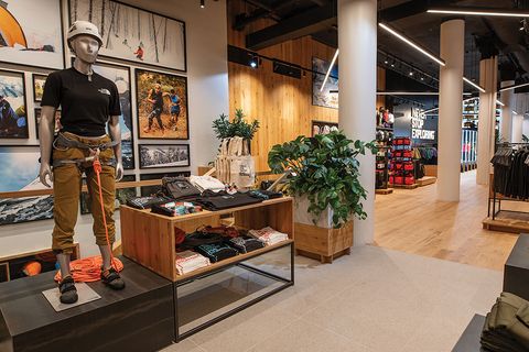Bij The North Face staat niet de winkel, maar het merk centraal