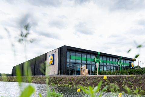 Zo ziet de energieneutrale supermarkt van Lidl eruit