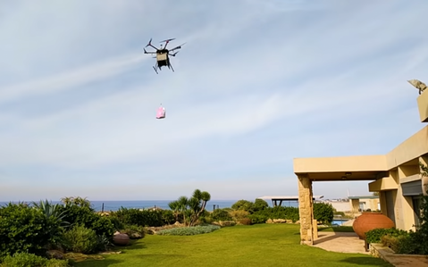 Zo bezorgen de drones van Aha in de achtertuin