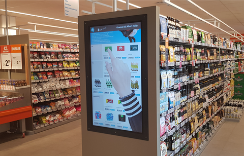 Coca-Cola ook achter bestelscherm in Albert Heijn