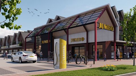 Jumbo plaatst snelladers bij winkels 
