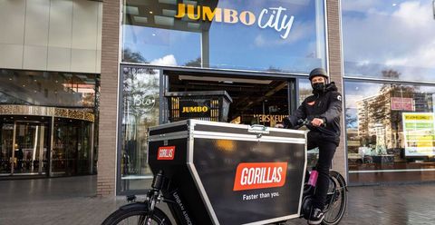Jumbo-assortiment beschikbaar bij Gorillas