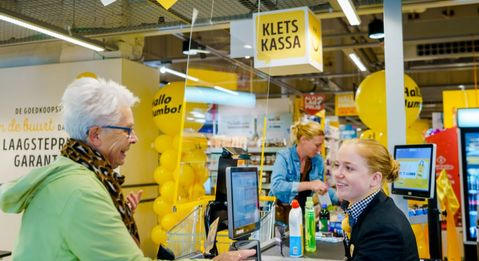 Jumbo mikt op 200 kletskassa's