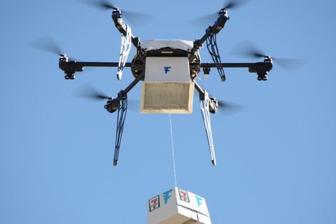 Dit is de eerste dronebezorging van 7-Eleven