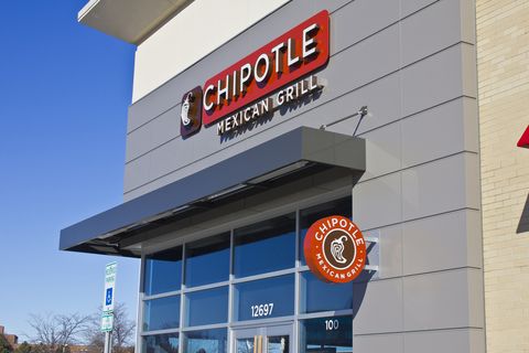 Chipotle-burrito's per drone bezorgd