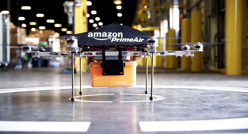 Amazon laat bezorgdrone landen op geprinte symbolen