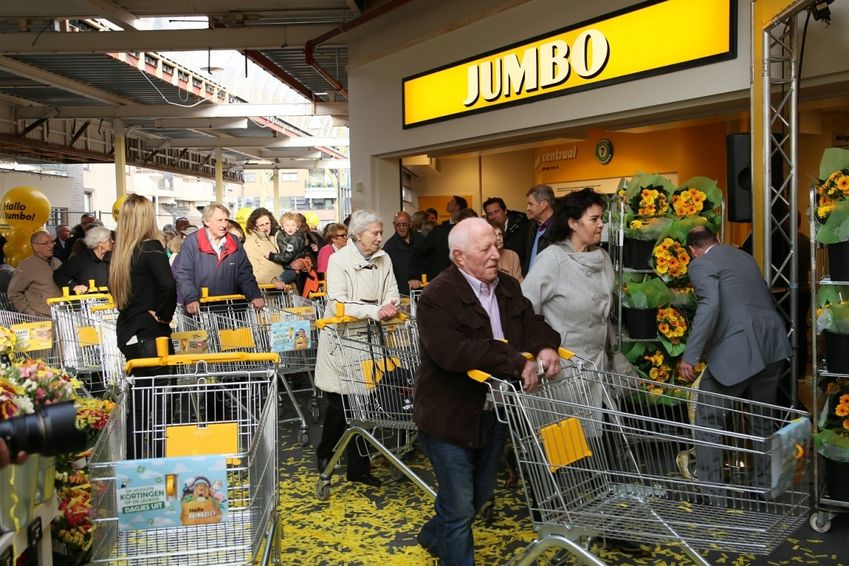Heerlijk, zo'n kassarel bij Jumbo