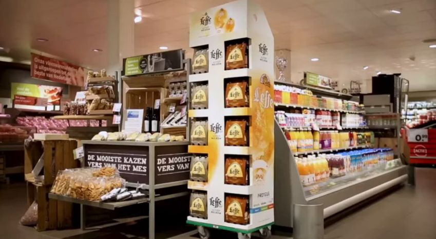 Bierbrouwer AB InBev test 'duurzame displays' bij Plus