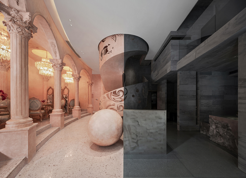 Deze luxe boetiek kreeg de naam La Moitié ('half') met een reden