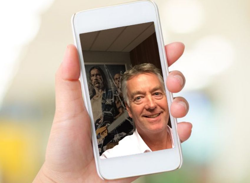 De selfie van Hornbach-directeur Evert de Goede