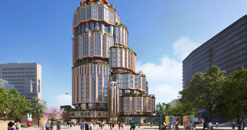 Bouw 105 meter hoge Oopen-toren van Edge in Utrecht definitief van de baan