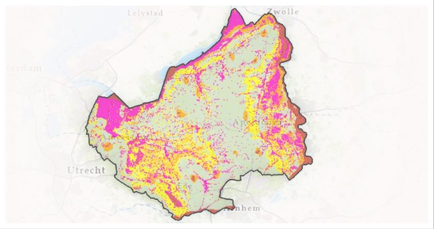 Waterschap Vallei en Veluwe brengt signaleringskaart voor woon- en werklocaties
