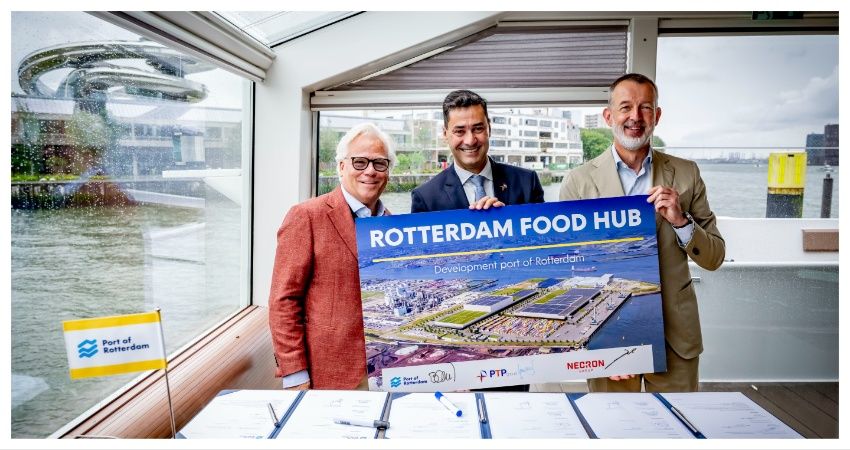 Ontwikkeling van 38 hectare logistieke infrastructuur voor koel- en vrieslogistiek voor Rotterdam Food Hub